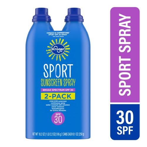 Kroger Sport Écran Solaire en Spray FPS 30 18,2 oz