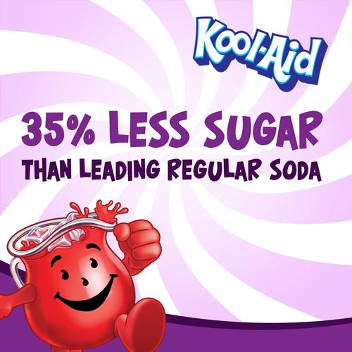 Mélange pour boisson rafraîchissante en poudre Kool-Aid au sucre, saveur raisin, en boîte de 538 g