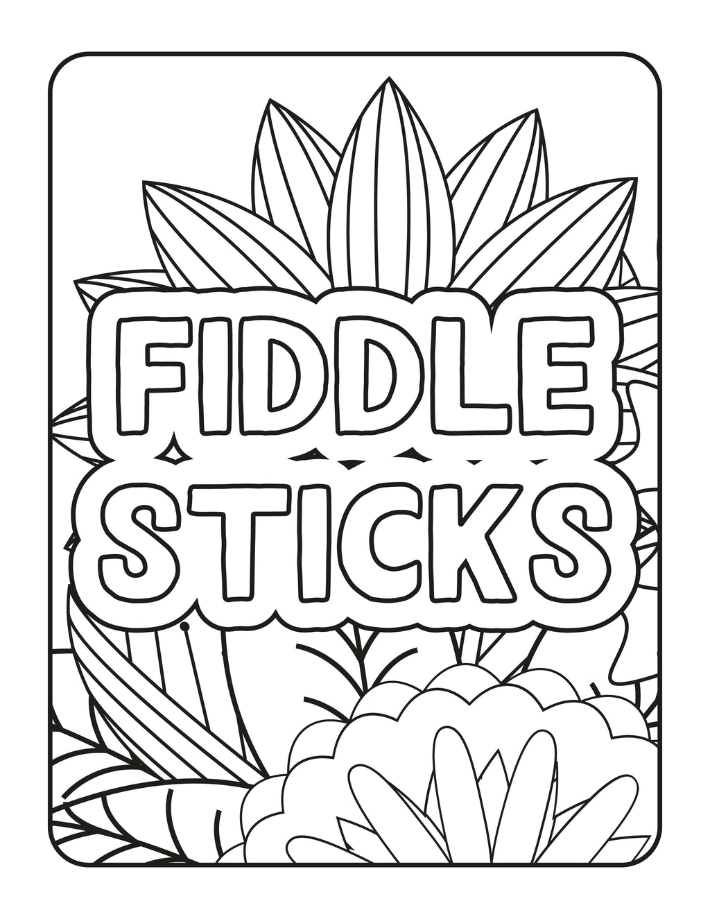 Snarky Adult Coloring Book - 88 Sweary Stress Relief Pages | Instant Download PDF