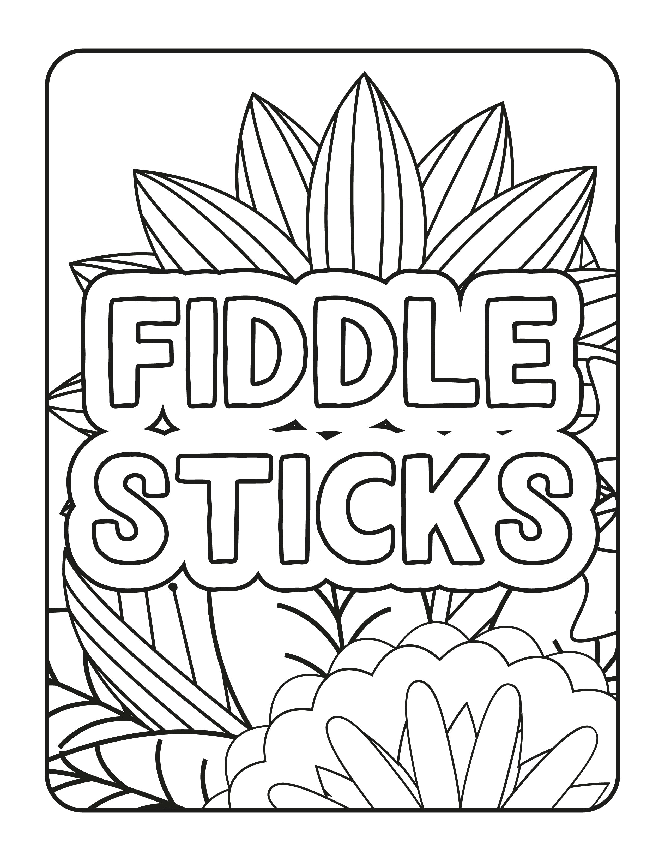 Snarky Adult Coloring Book - 88 Sweary Stress Relief Pages | Instant Download PDF