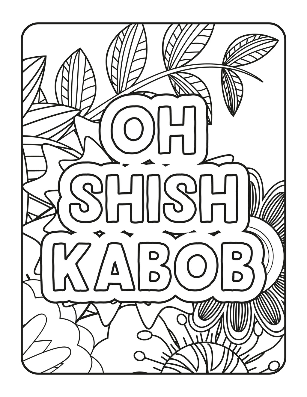 Snarky Adult Coloring Book - 88 Sweary Stress Relief Pages | Instant Download PDF