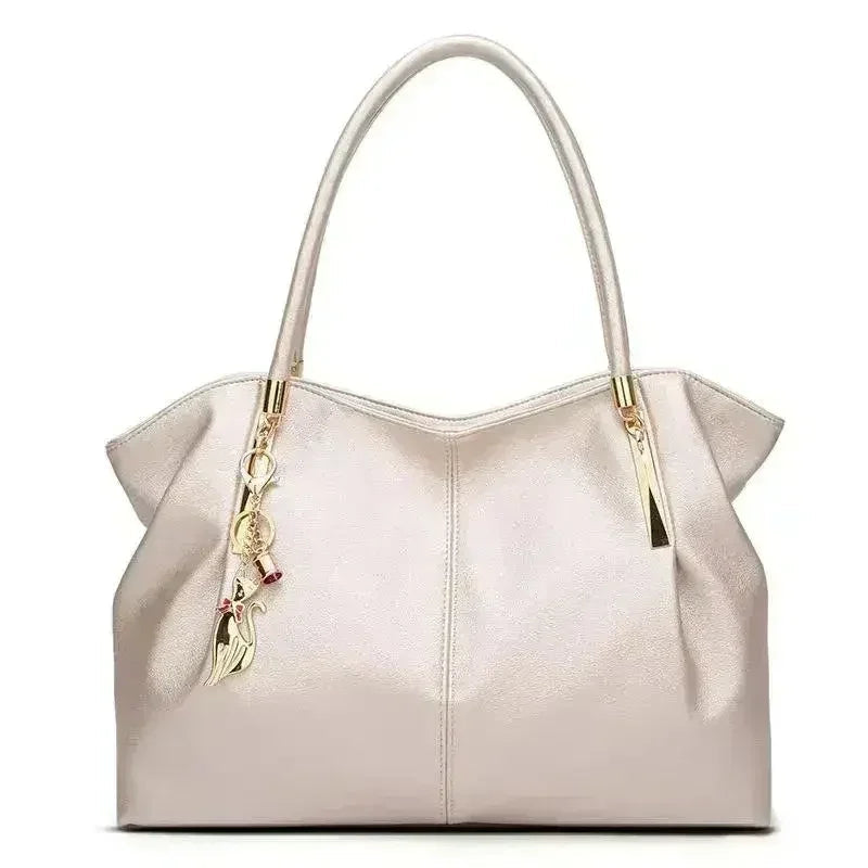 Sac à main de grande capacité et de couleur unie pour femme