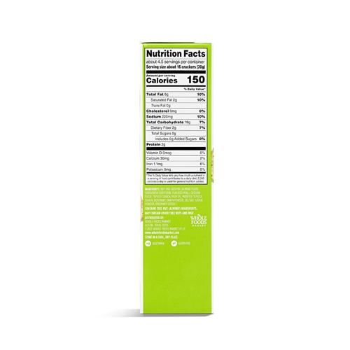 Whole Foods Market Rosemary Sea Salt Almond Flour Crackers, 5 Oz