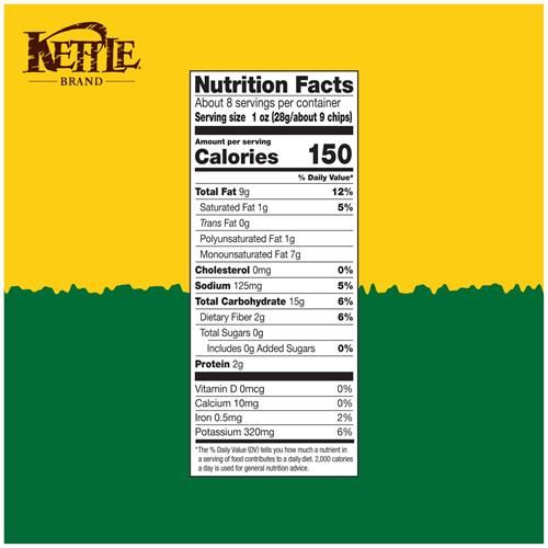 Kettle Brand Croustilles de pommes de terre coupe ondulée cornichon à l'aneth, 7,5 oz