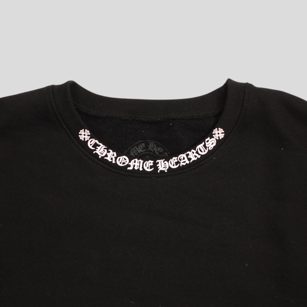 SWEAT-SHIRT RAS DU COU CHROME HEARTS AVEC LOGO SUR LA NUQUE - NOIR