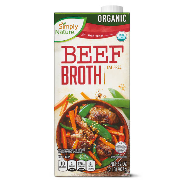 Bouillon de bœuf biologique Simply Nature, 946 ml