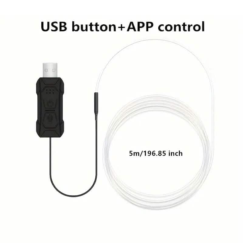 Bande LED RGB pour intérieur de voiture de 4,98 mètres