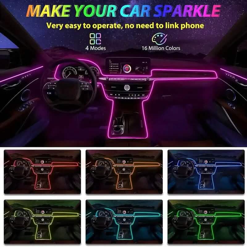 Bande LED RGB pour intérieur de voiture de 4,98 mètres
