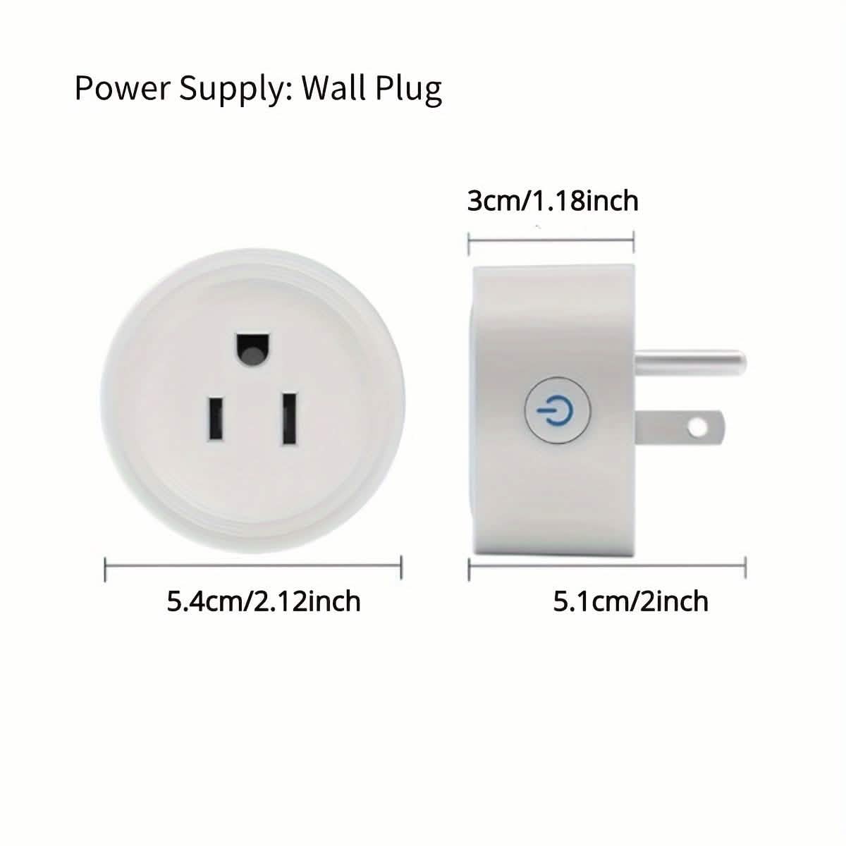 Prise Intelligente WiFi, Compatible Alexa & Google, Minuteur, Commande Vocale, Réseau 2,4 GHz Domotique