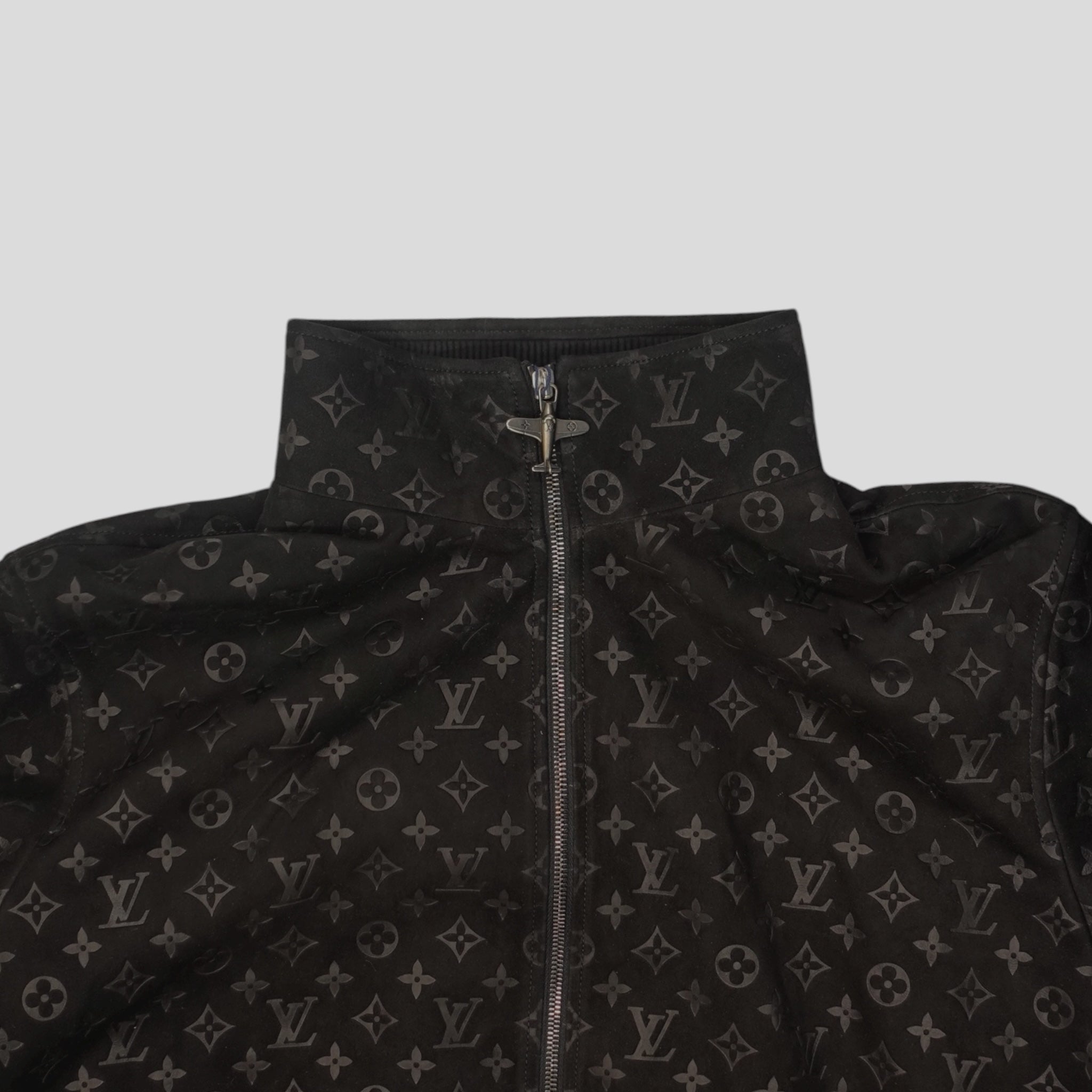 Veste de survêtement Louis Vuitton Monogram Gaufré noire