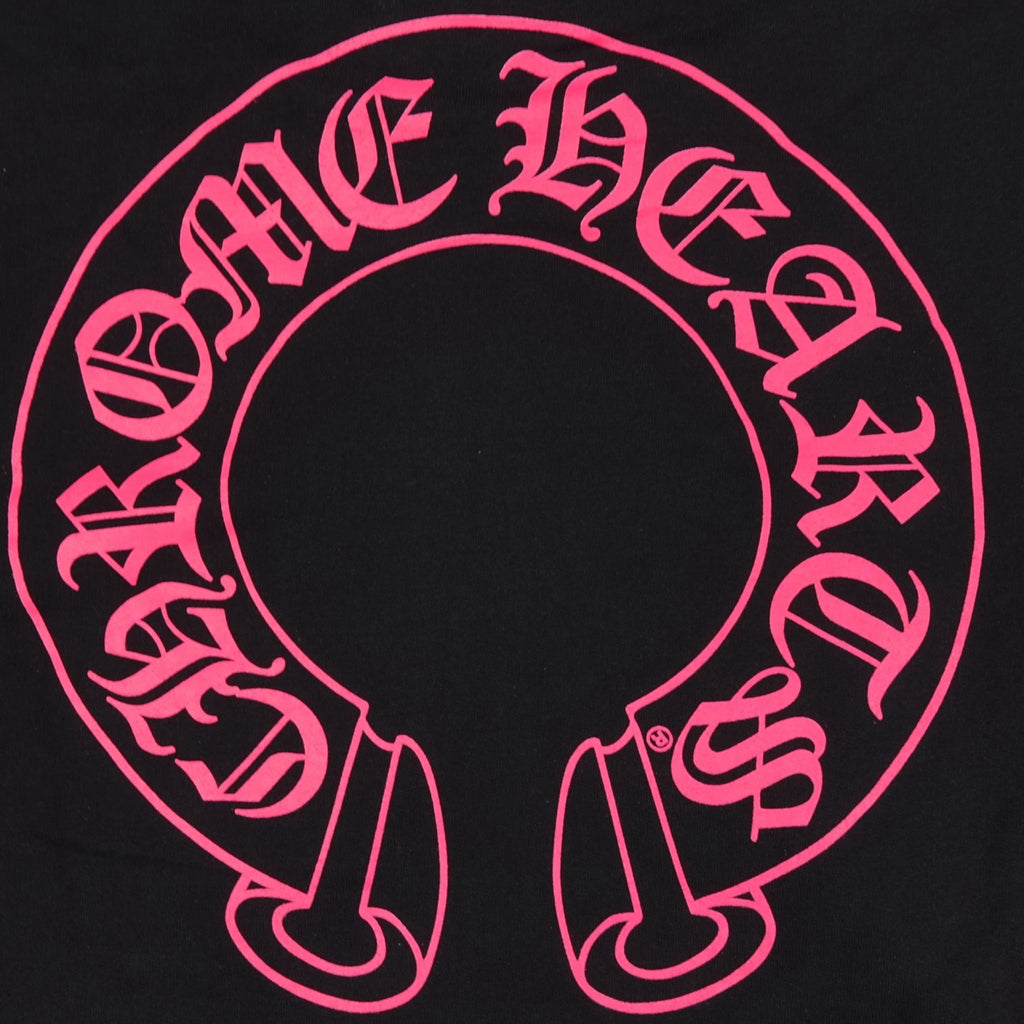 Sweat à capuche zippé Chrome Hearts Horseshoe en noir et rose