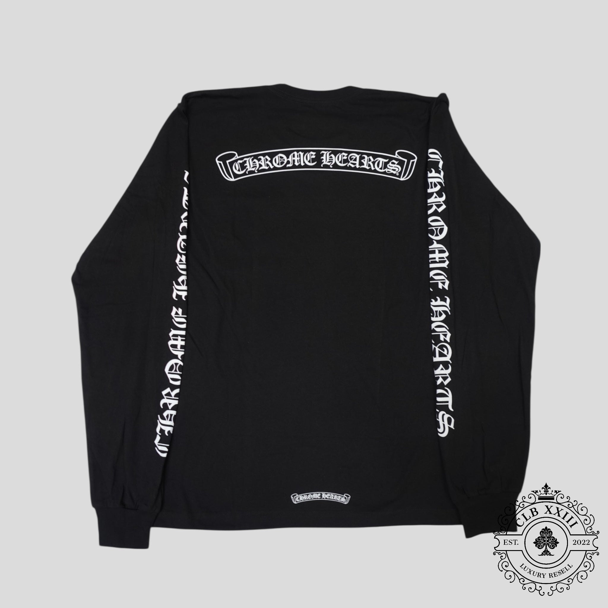Chrome Hearts Scroll Logo Pocket Long Sleeve noir