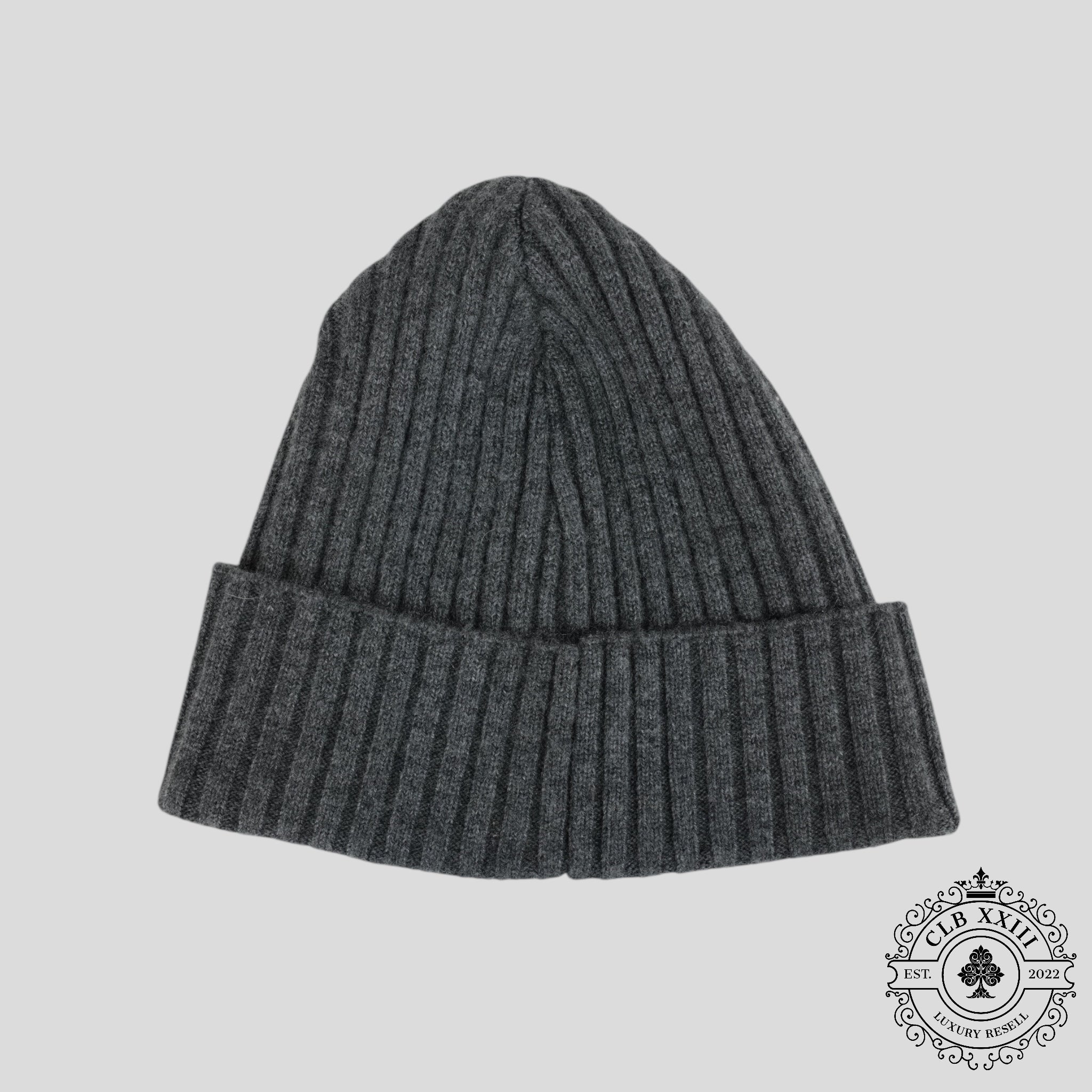 Bonnet en cachemire Chrome Hearts Plus Patch gris