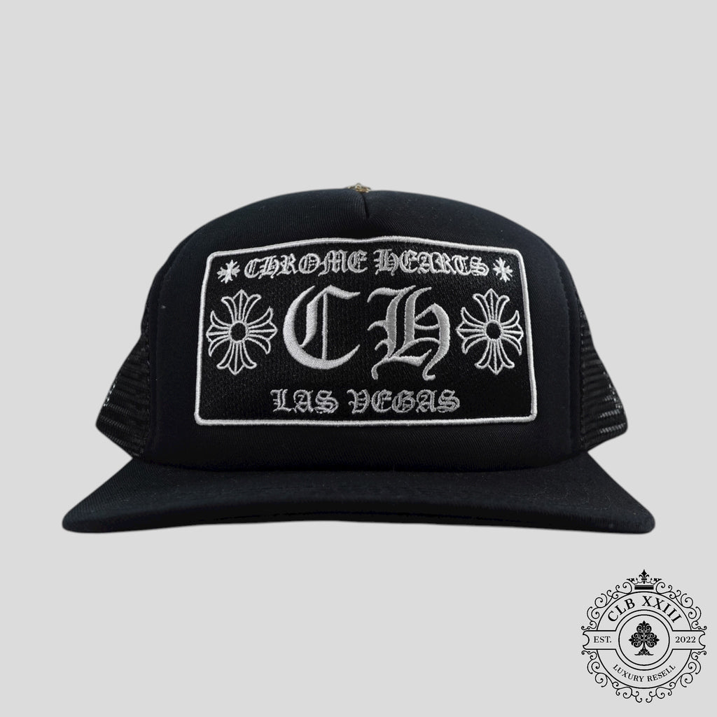 Casquette de camionneur noire Chrome Hearts Las Vegas CH Patch