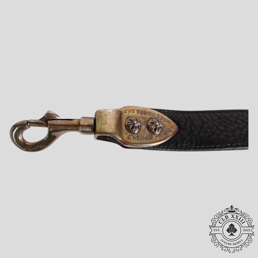 Laisse pour chien Chrome Hearts noire