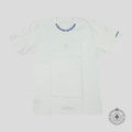 T-shirt Chrome Hearts avec logo sur le col blanc/bleu