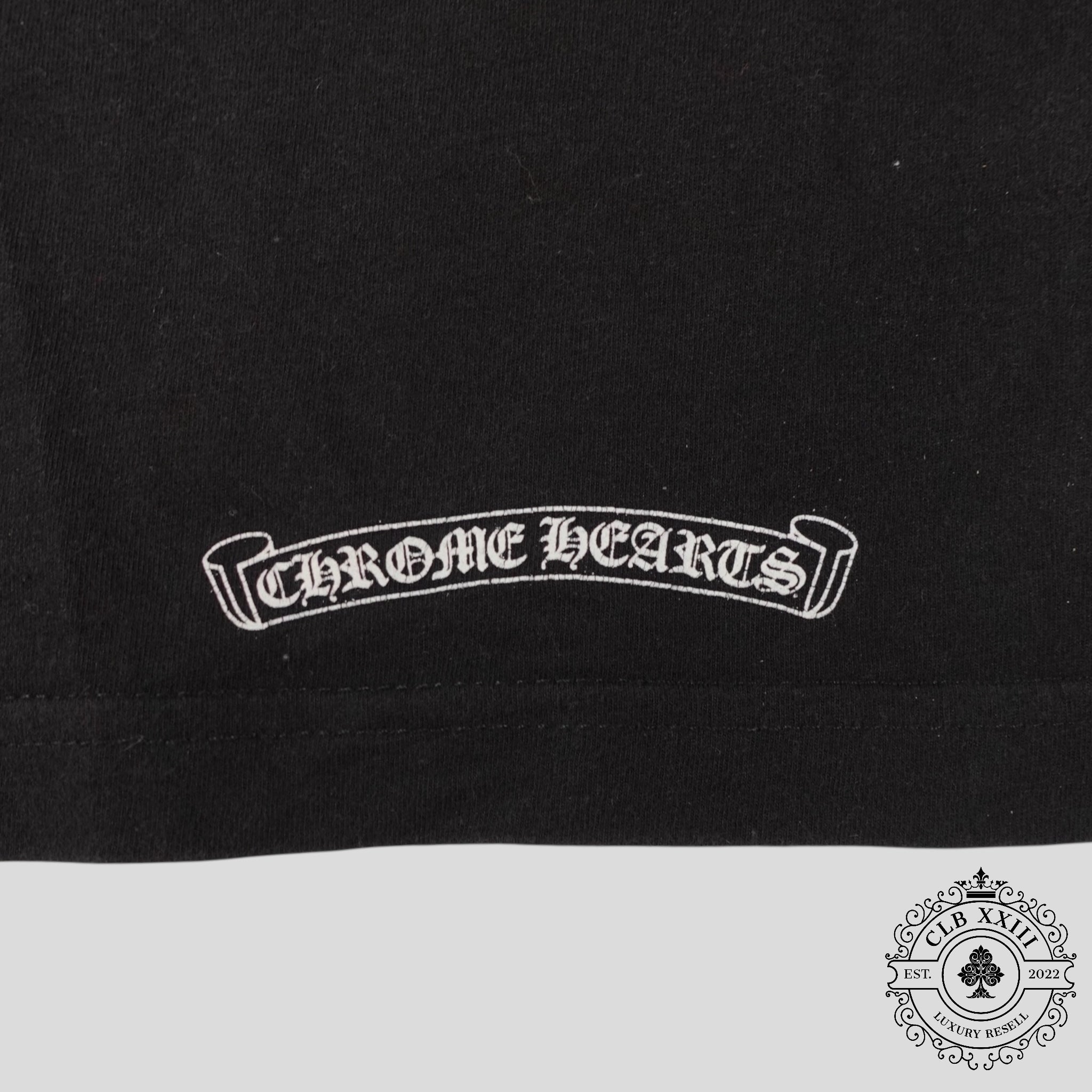 T-shirt à poche Chrome Hearts Scroll Logo noir - D'occasion