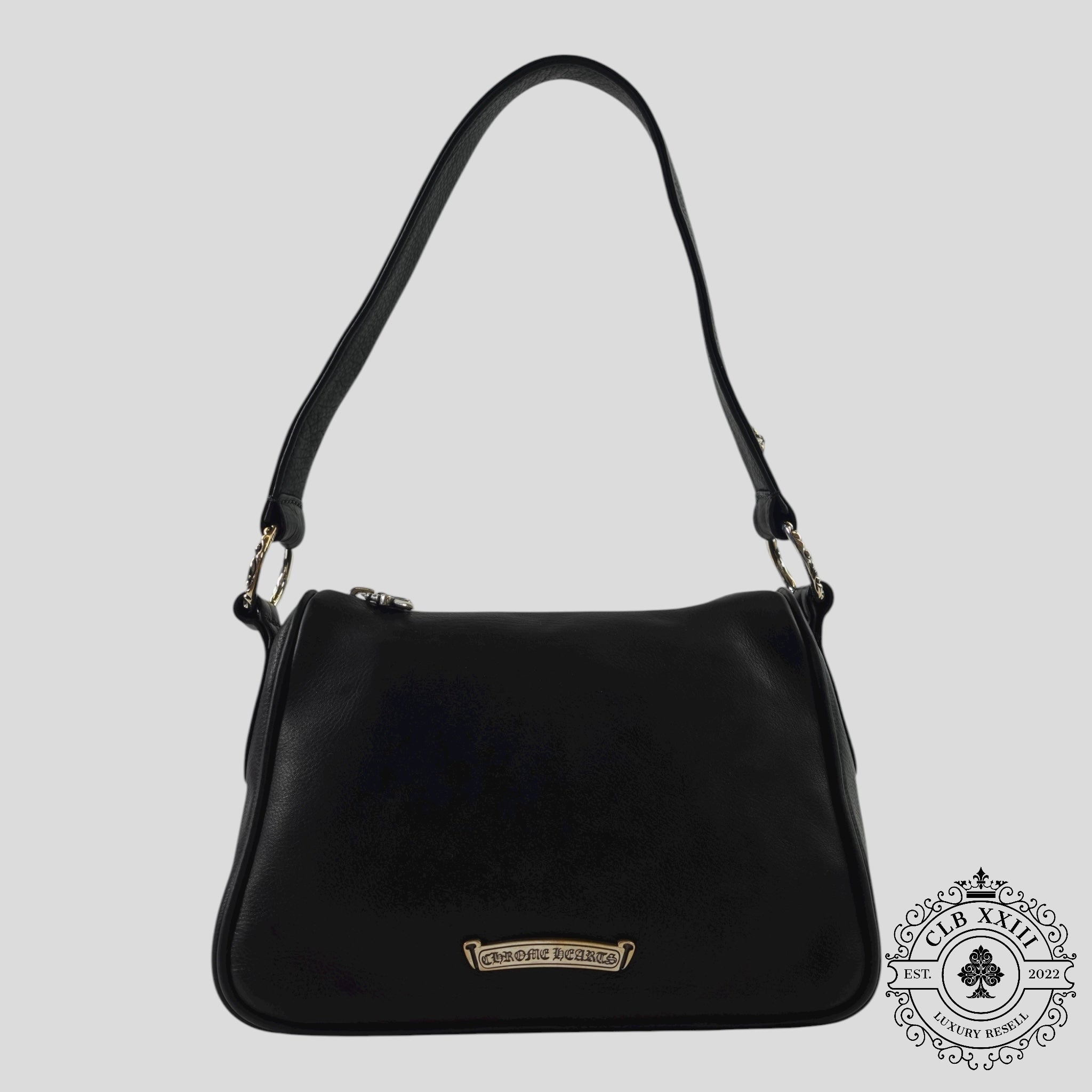 Sac en pépite de poulet Chrome Hearts noir