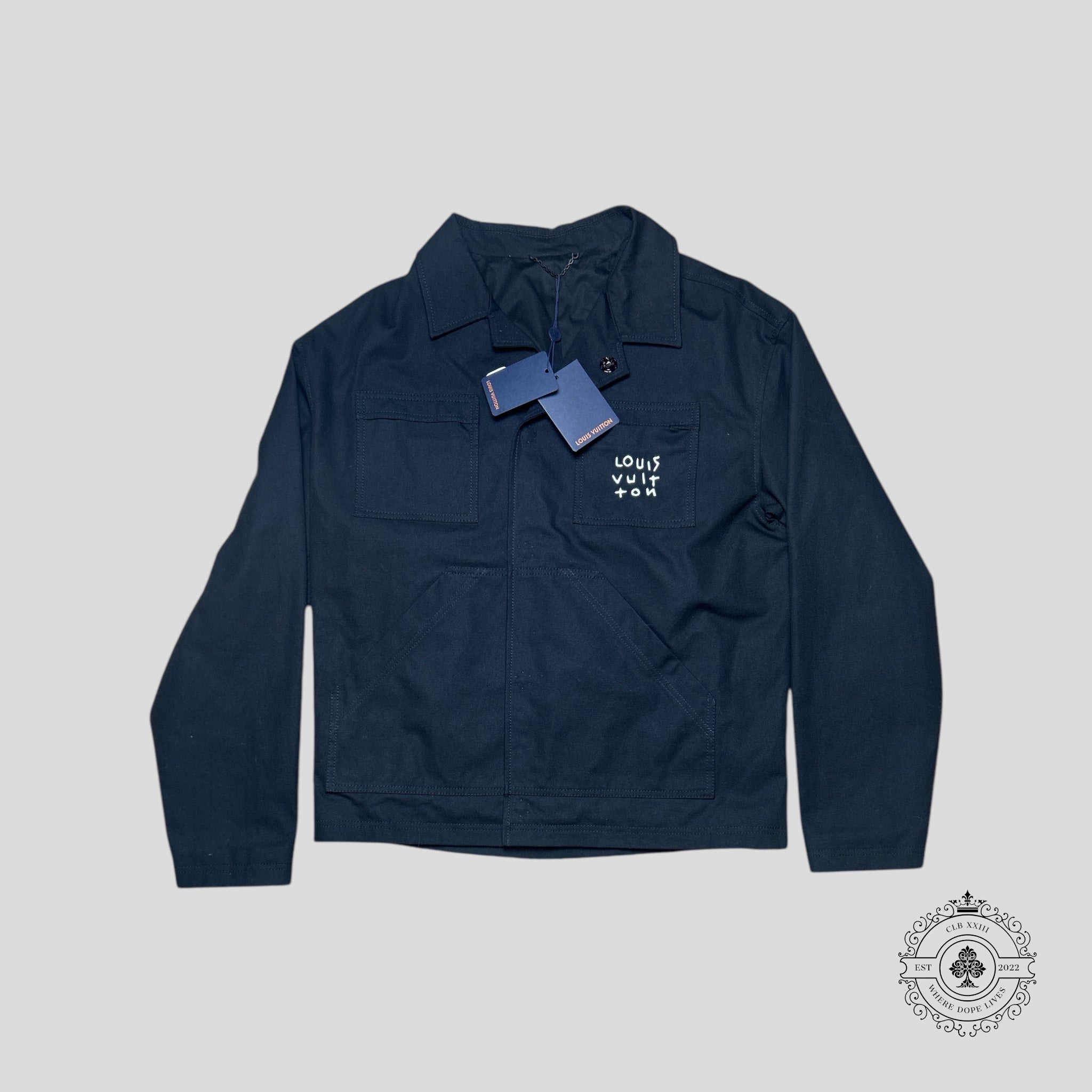 Veste surchemise technique LV Stitch Spread Louis Vuitton en noir