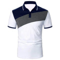 Chemises polo modernes pour hommes à motifs patchwork, hauts de marque pour affaires et décontractés, hauts tuniques pour hommes à liseré, hauts pour hommes connectés au corps, chemises.