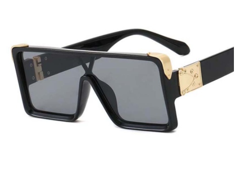 Nouveau design, nouvelles lunettes de soleil carrées élégantes, classiques, noires et blanches pour femmes, nouvelles lunettes de soleil de marque à la mode et surdimensionnées pour hommes, nouvelles lunettes de soleil de luxe pour hommes et femmes