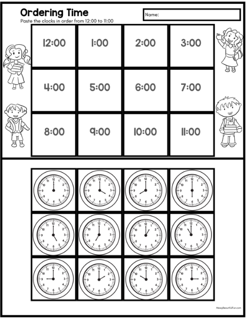 Time Learning Workbook for Kids – 42-Page Canva Template for Telling Time Practice