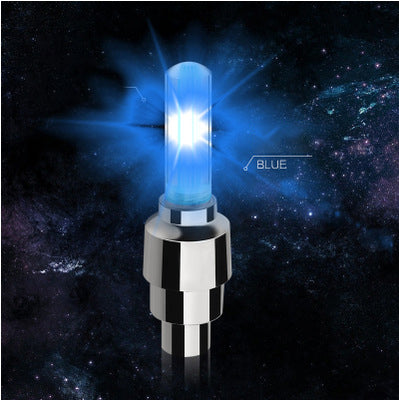 1 lampe de rayon de roue de vélo, lumières LED de valve de pneu, bouchons de valve lumineux néon étanches, lumières clignotantes pour rayons de pneus de vélo de voiture, accessoires de bouchons de valve étanches pour hommes et femmes