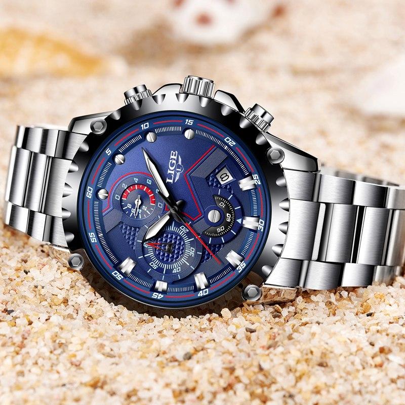 Montre Élégante pour Homme, Cadran avec Chronomètres et Affichage du Jour, Aiguilles Fluorescentes, Excellent Look, Design Unique, Cadeau Idéal pour Votre Homme
