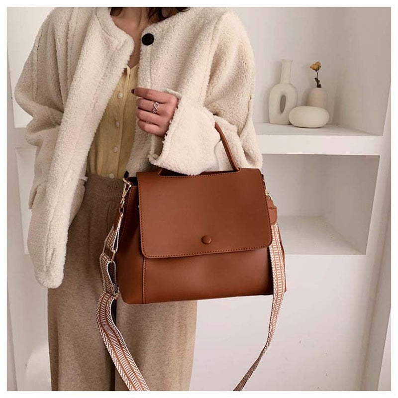 Sac bandoulière en cuir simple décontracté pour femmes et filles, sac de voyage messager à bandoulière de créateur pour dames
