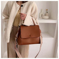 Sac bandoulière en cuir simple décontracté pour femmes et filles, sac de voyage messager à bandoulière de créateur pour dames