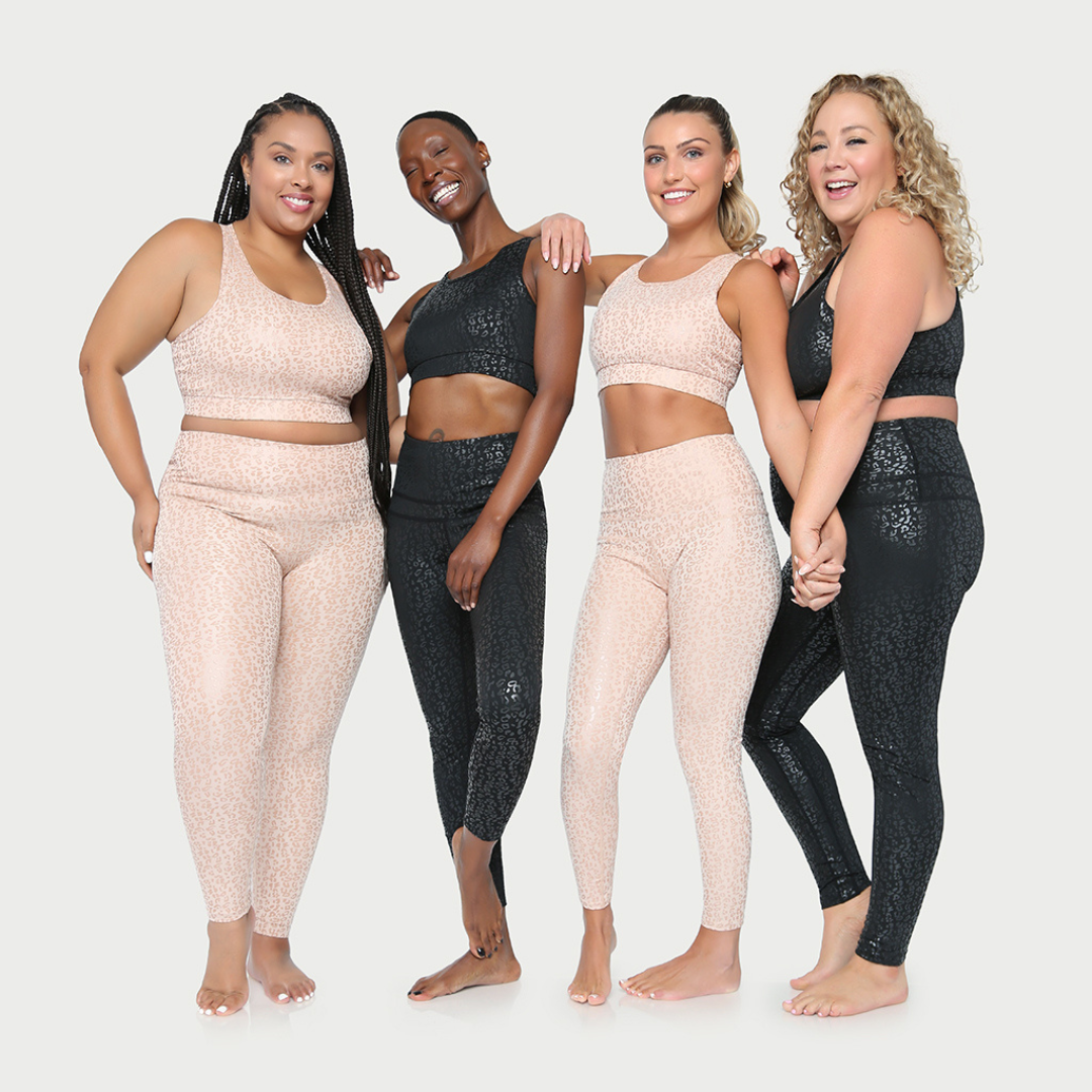 Legging actif guépard métallisé