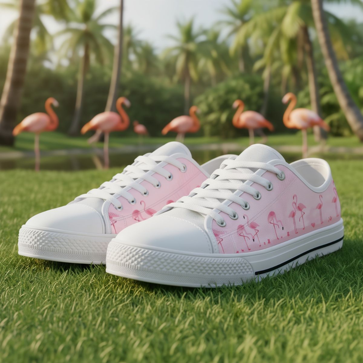 Chaussures basses flamant rose