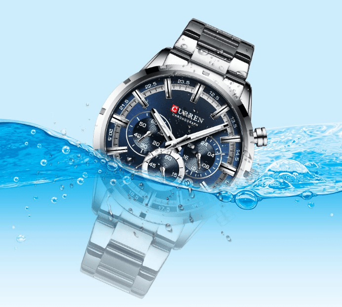Montre de sport étanche en acier inoxydable pour homme avec chronomètre et affichage de la date spécial, design unique, cadeau parfait