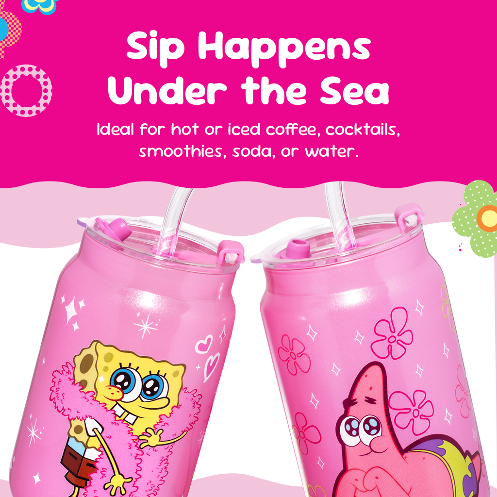 Verres Bob l'éponge - Rose