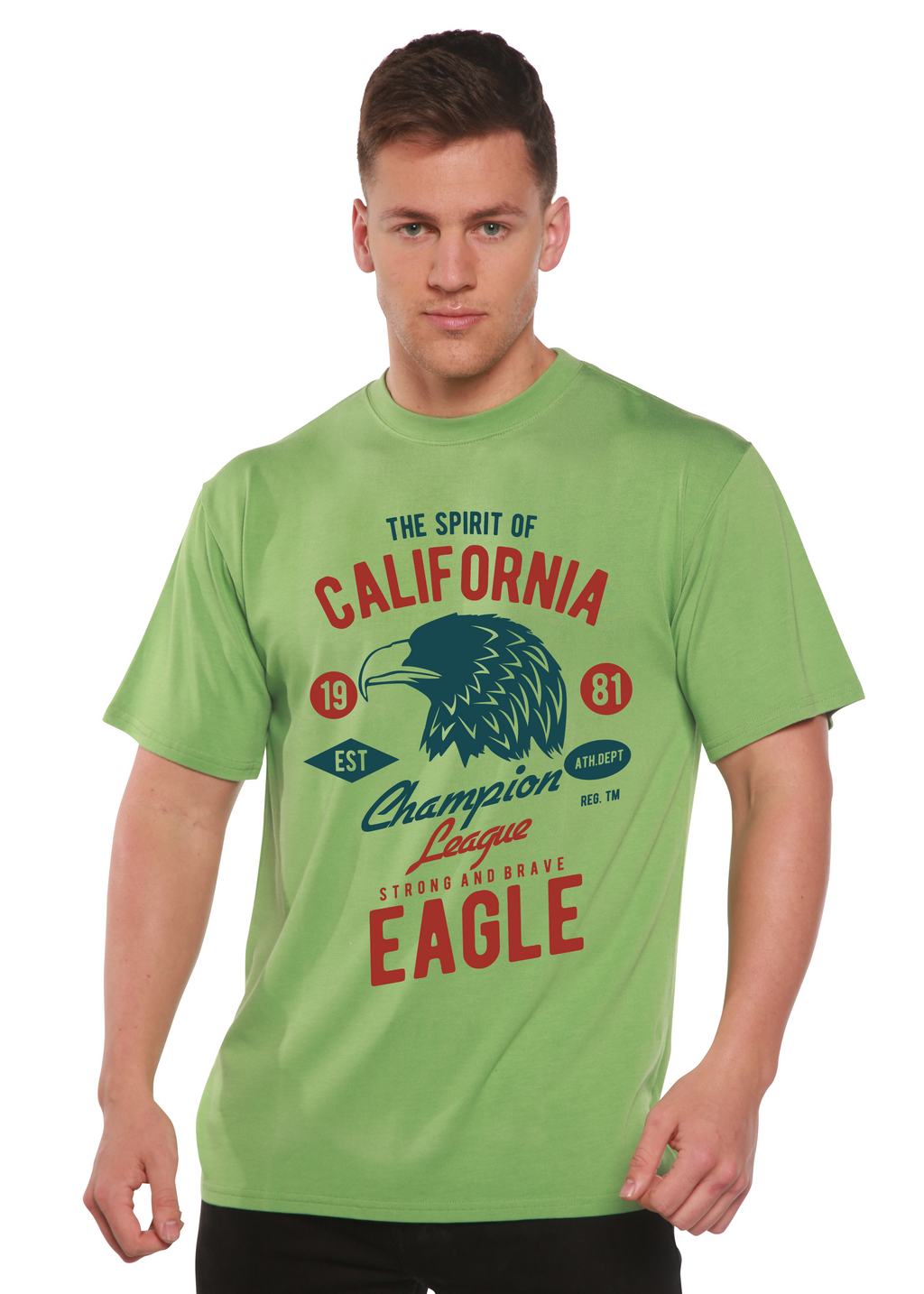 T-shirt graphique à manches courtes en viscose de bambou et coton biologique The Spirit of Spun Bamboo® pour homme