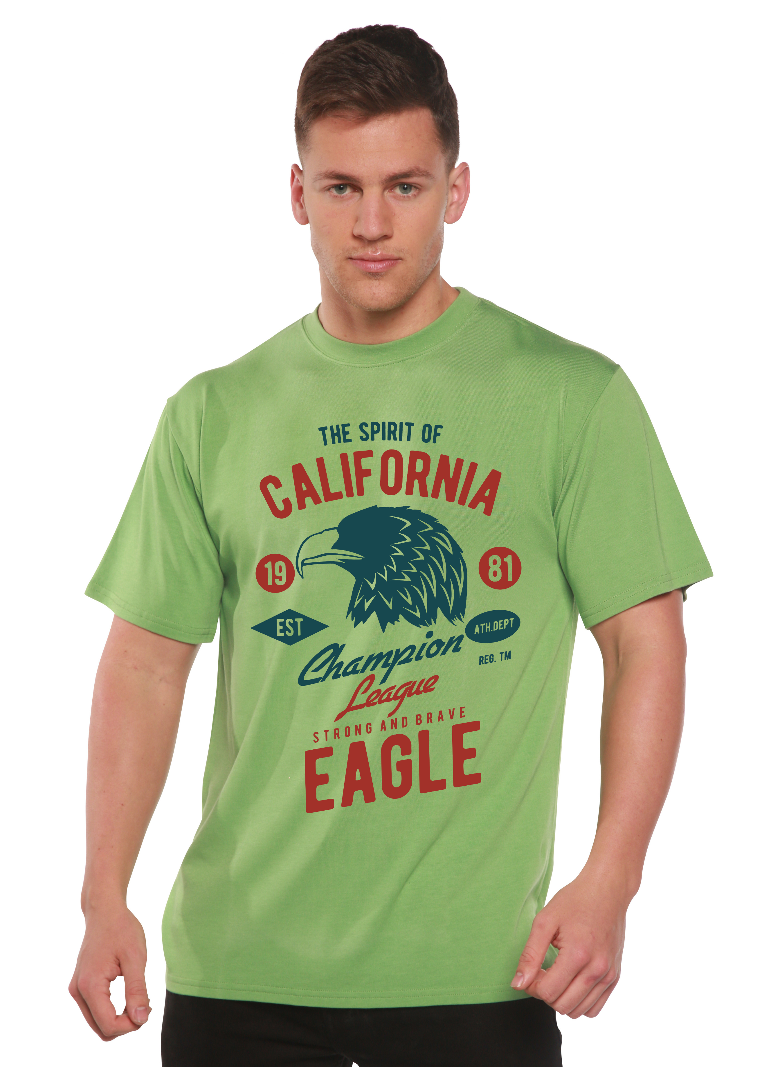 T-shirt graphique à manches courtes en viscose de bambou et coton biologique The Spirit of Spun Bamboo® pour homme
