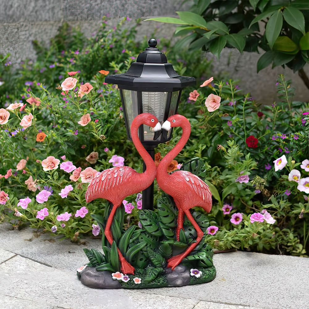 Lumière de jardin Flamant rose