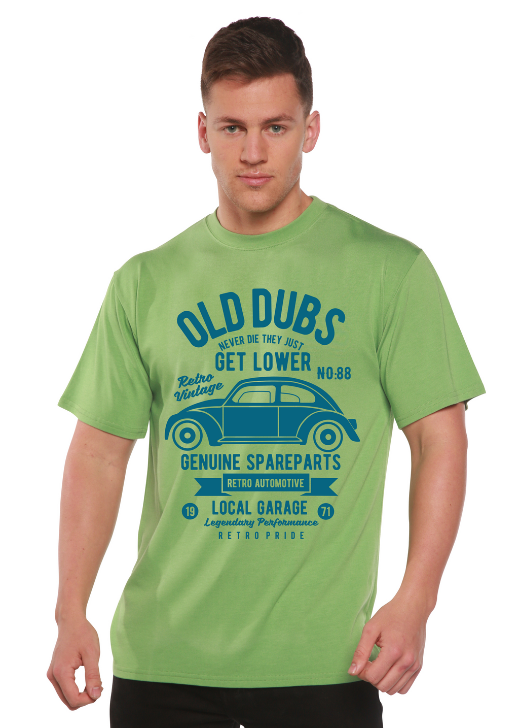 T-shirt à manches courtes et motif en viscose de bambou/coton biologique Spun Bamboo® pour homme Old Dubs