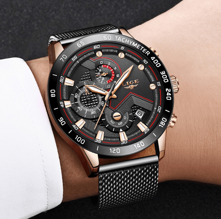 Montre Sport Étanche Homme Avec Bracelet En Acier Inoxydable Design Unique Cadeau Idéal Pour Votre Homme