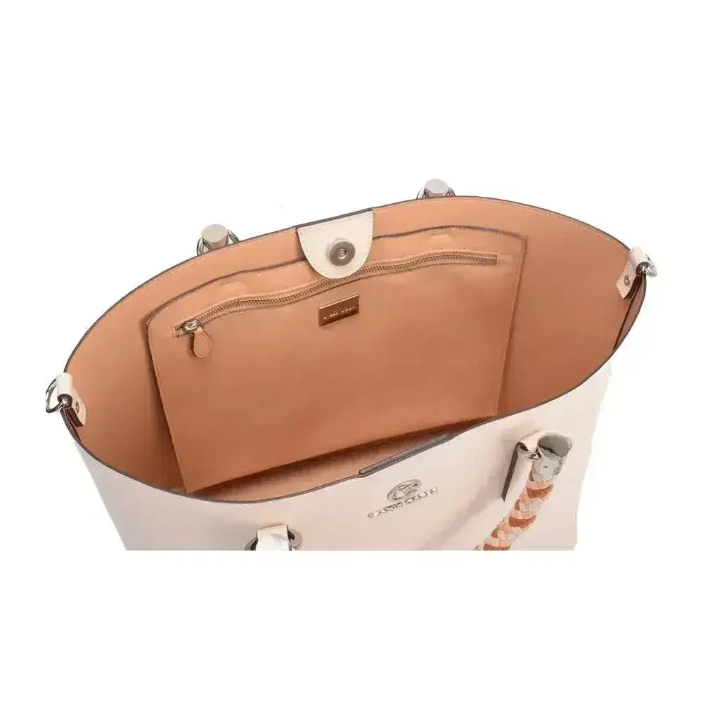 Sac à main de luxe en cuir lisse pour femme Maria Carla