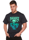 T-shirt graphique à manches courtes pour homme en viscose de bambou/coton bio Surfing Paradise California Spun Bamboo®