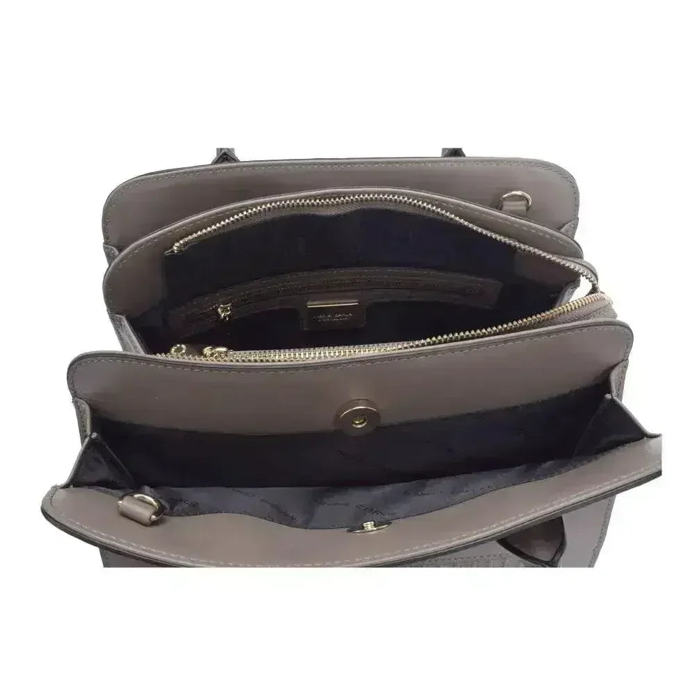 Sac à main de luxe en cuir lisse pour femme Maria Carla