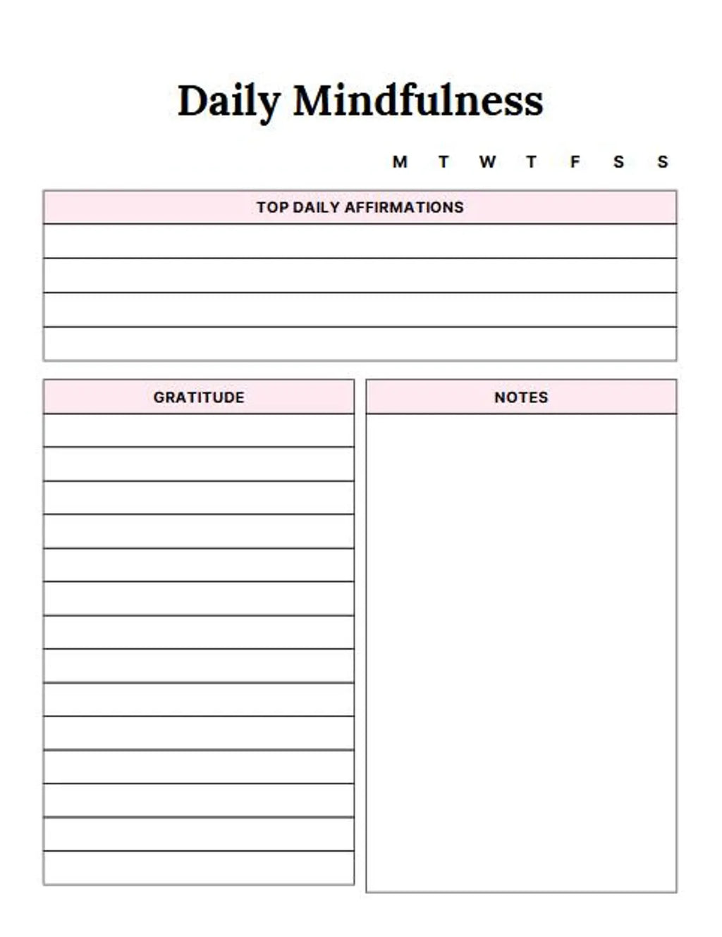Law of Attraction Planner | 70 Pages | Printable & Editable