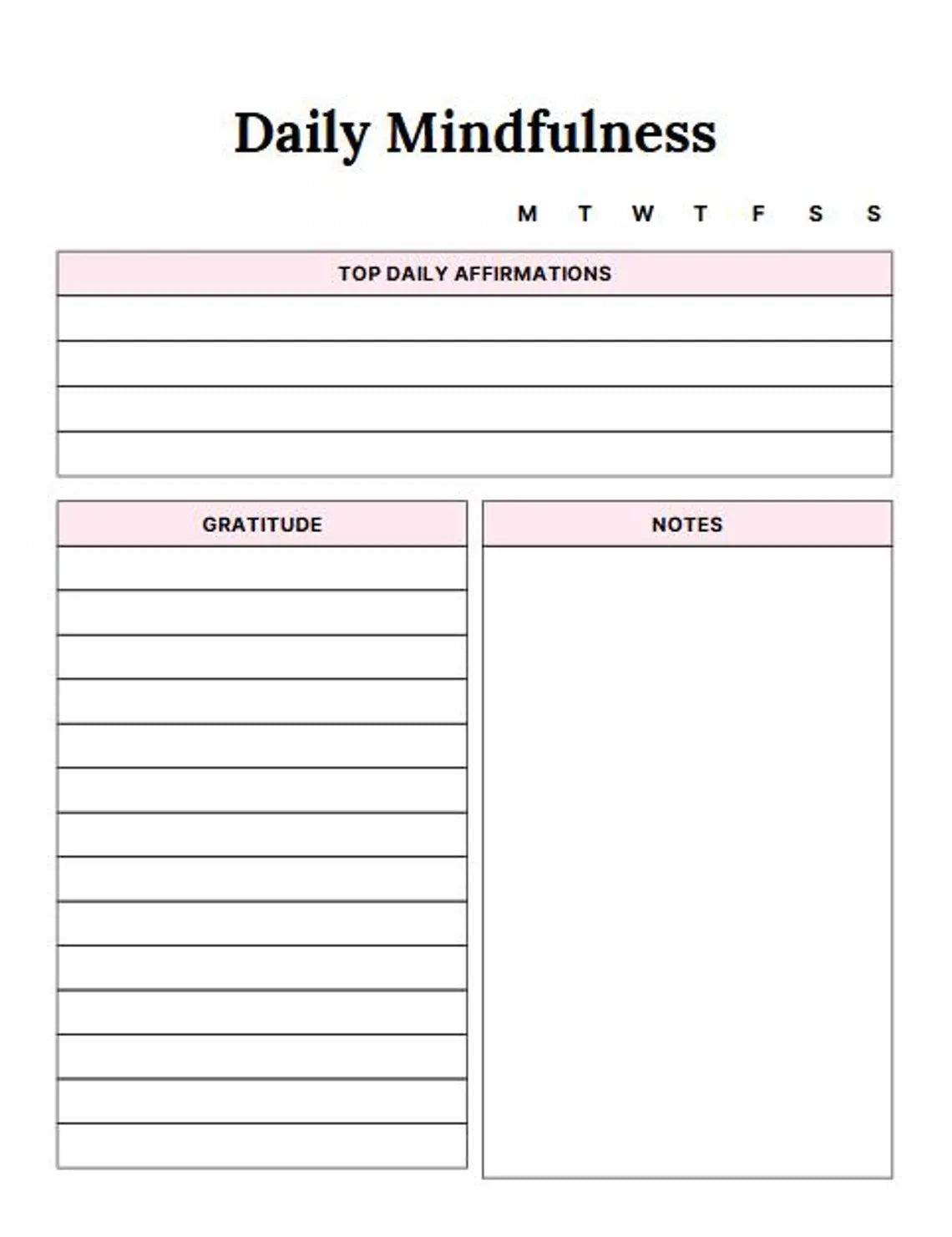 Law of Attraction Planner | 70 Pages | Printable & Editable
