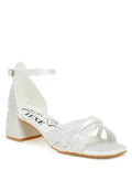 Sandales de mariée Pearl - Chaussures en satin à petit talon - Confort pour les fêtes de mariage
