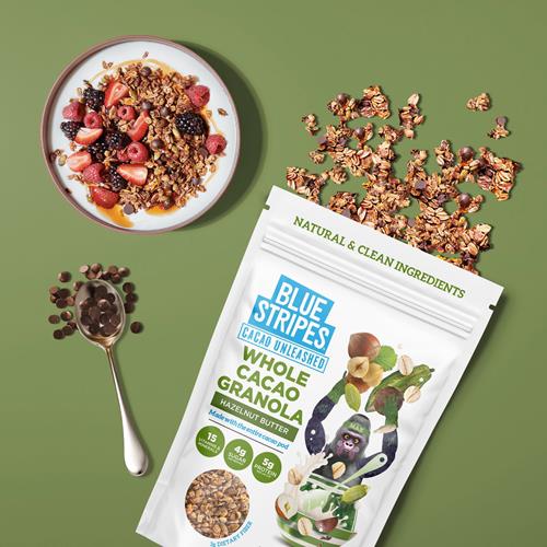 Granola cacao et beurre de noisette Blue Stripes, 8 oz