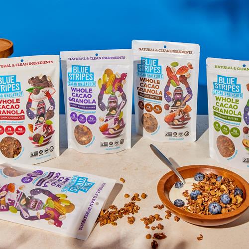 Blue Stripes Peanut Butter Banana Whole Cacao Granola, 8 Oz