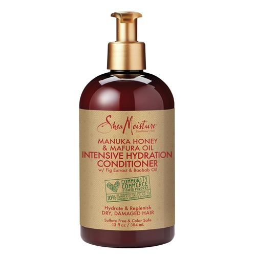 Après-shampoing hydratation intense SheaMoisture pour cheveux secs et abîmés, au miel de manuka et à l'huile de mafura pour nourrir et adoucir les cheveux, 384 ml
