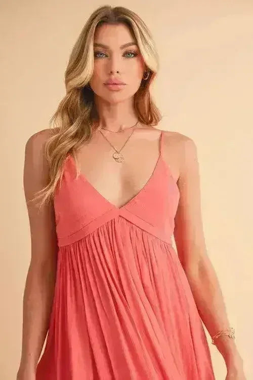 Robe caraco courte à bonnets froncés Aemi + Co