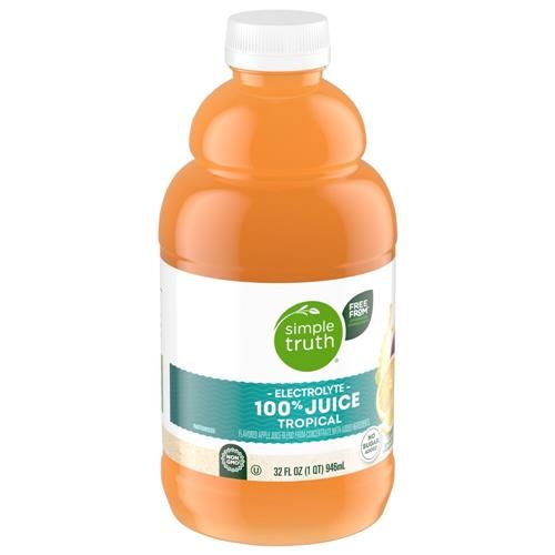 Jus Simple Truth Électrolytes saveur tropicale 100 % Pur Jus Bouteille 946 ml